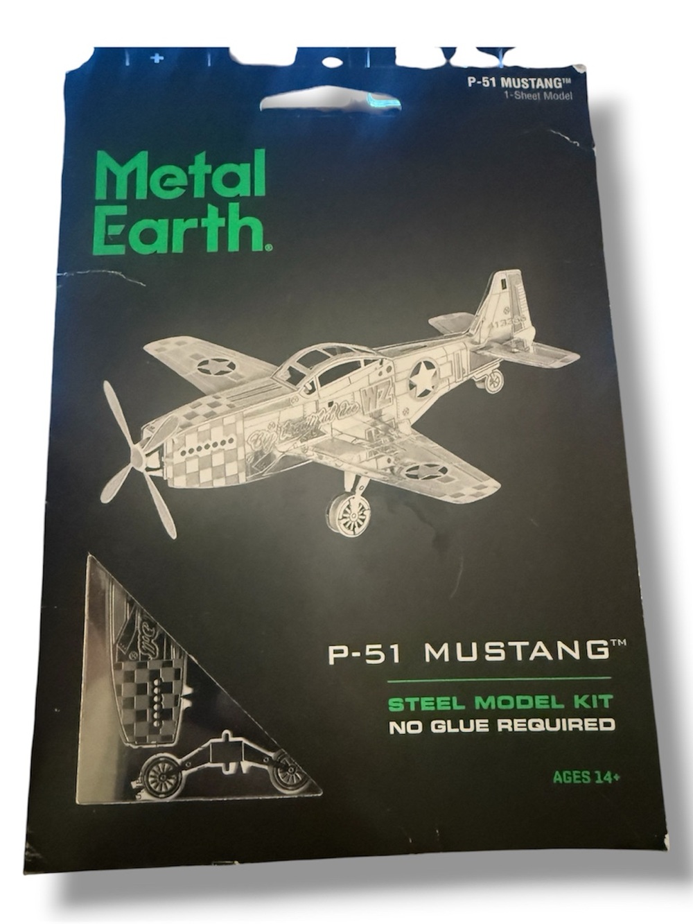 Die-Cut Metal Airplane Model - Silver Kids Toy Plane put together and build! - Picture 2 of 3